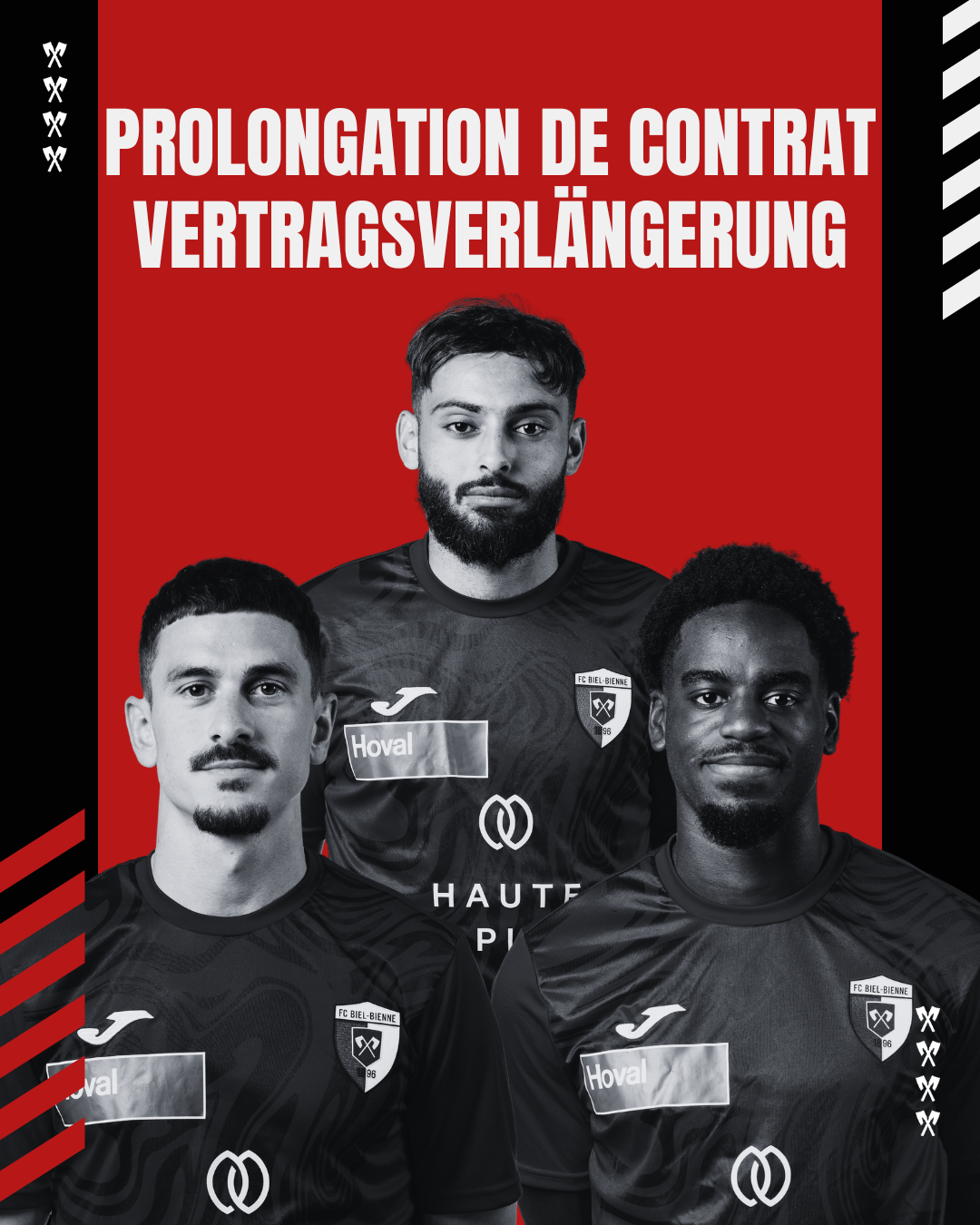 Vertragsverlängerung für drei Spieler des FC Biel-Bienne 1896