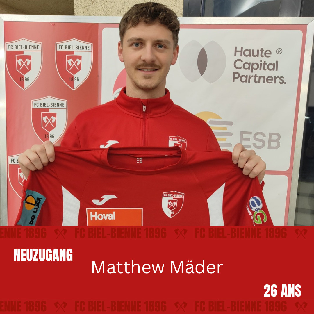 Matthew Mäder de retour au FC Biel-Bienne 1896
