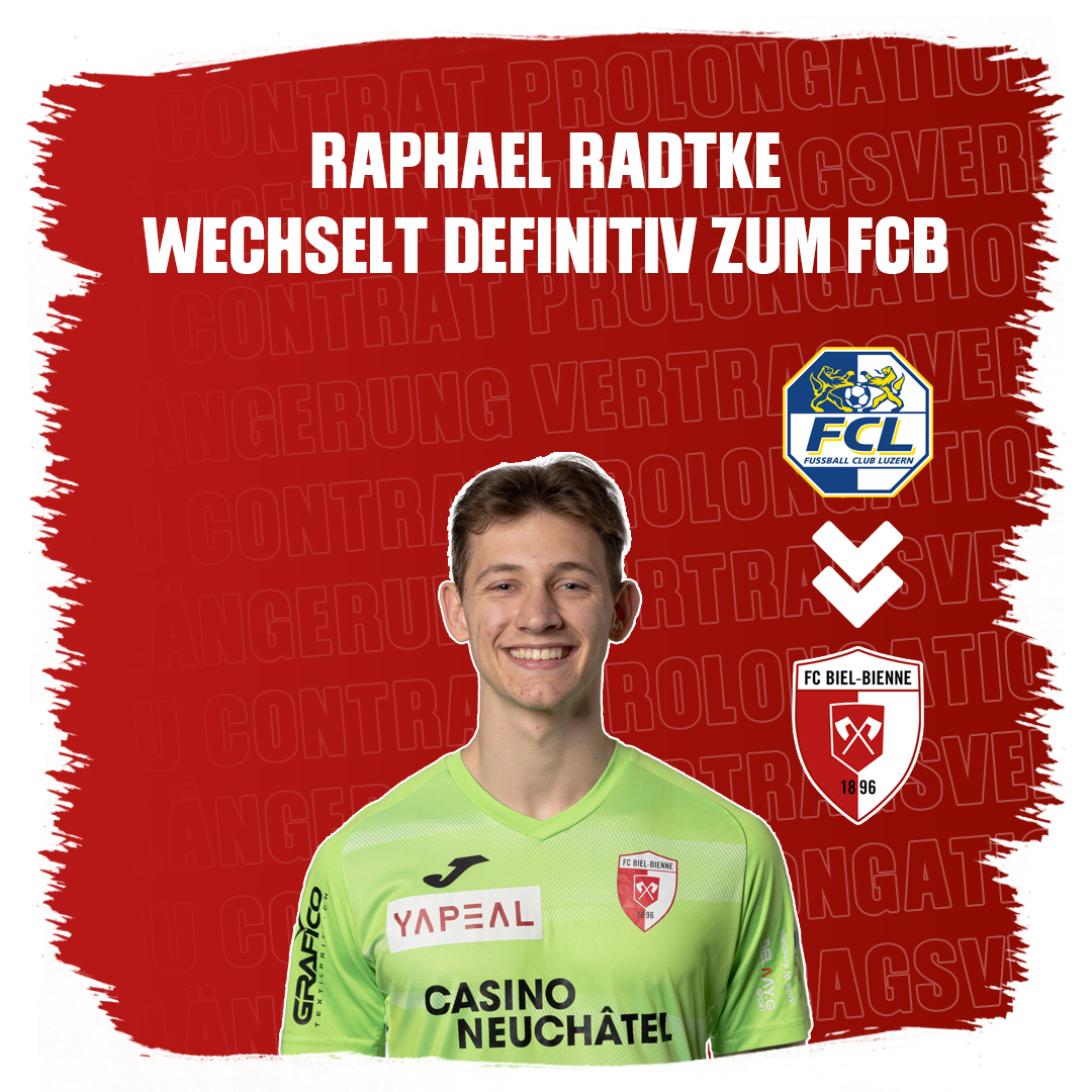 Raphael Radtke s’engage définitivement au FC Biel-Bienne 1896