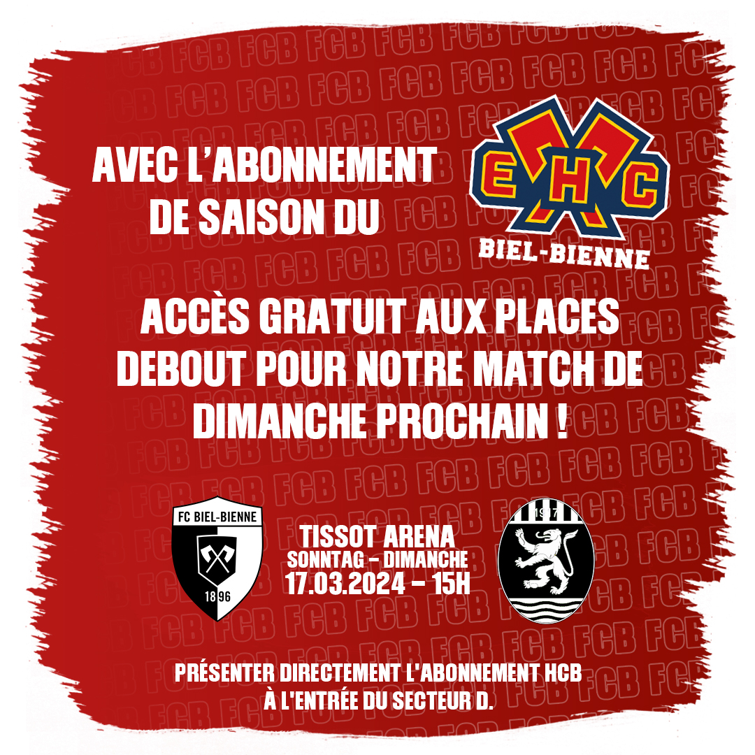 Gratuit sur les places debout avec l'abonnement HCB