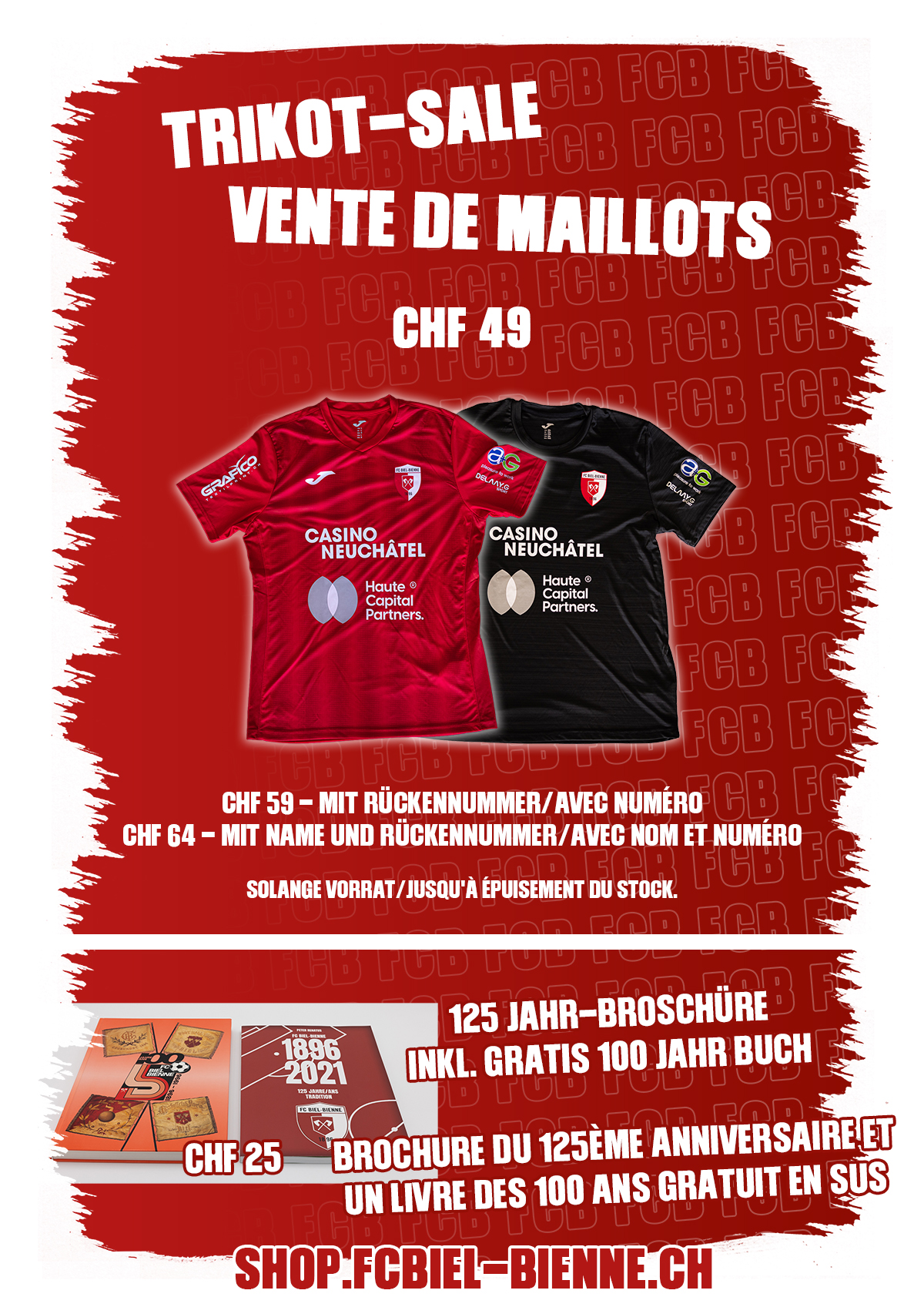 Vente de maillots
